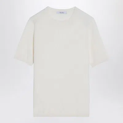 Max Mara White Silk And Cashmere Crew-neck T-shirt