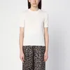 Max Mara Logo Embroidered Crewneck T-shirt In Beige