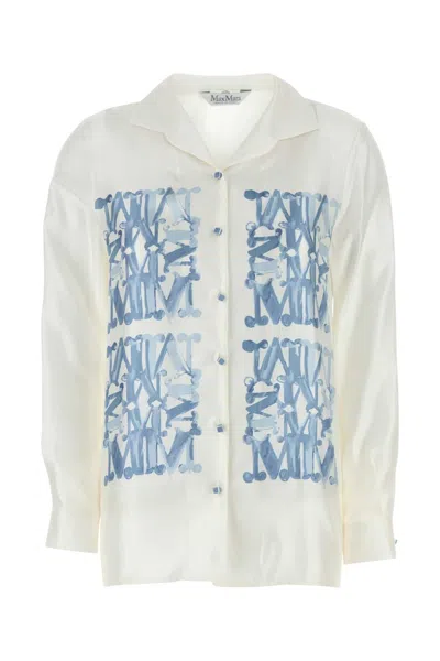 MAX MARA MAX MARA WHITE SILK NAIL SHIRT