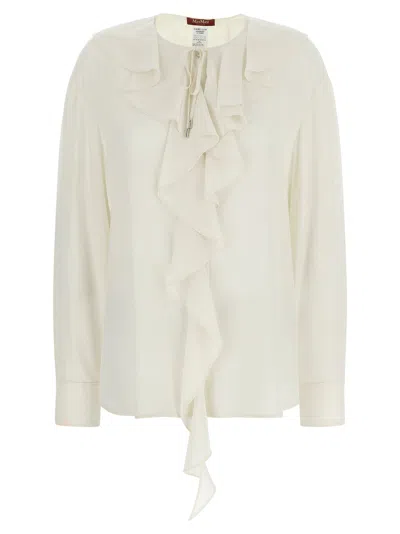 Max Mara White Silk Women's Blouse