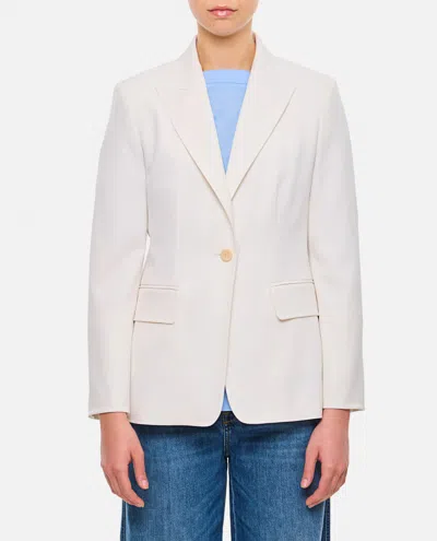 MAX MARA WOMEN WHITE SINGLE BREASTED BLAZER, XXL LUXURY BLAZERS FOR WOMEN DARVEYS