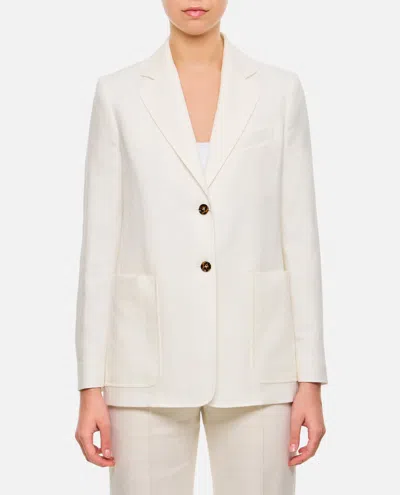 Max Mara White Single Breasted Blazer