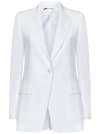 MAX MARA WHITE SINGLE-BREASTED BLAZER