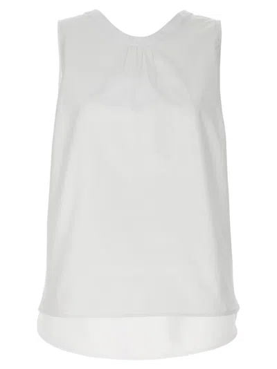 Max Mara White Sleeveless Top