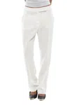 Max Mara White Slim Flat Front Pants In White