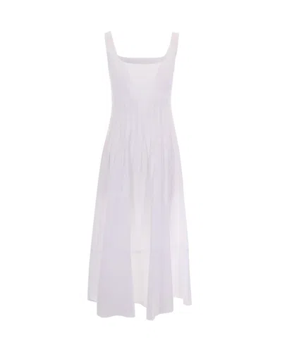 Max Mara White Square Neck Maxi Dress