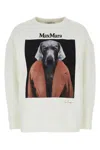 Max Mara Bacco Graphic Print Sweatshirt In White