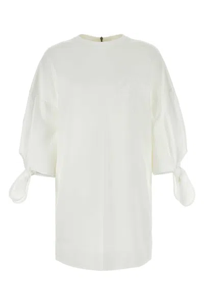 Max Mara White Stretch Nylon Blend Agora T-shirt Mini Dress