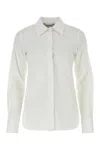 Max Mara Stretch Poplin Shirt With Button Accents