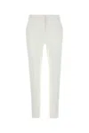 Max Mara White Stretch Viscose Blend Pegno Pant In White