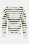 Max Mara White Striped T-shirt In White