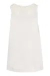 Max Mara White Supremo Top In Bianco
