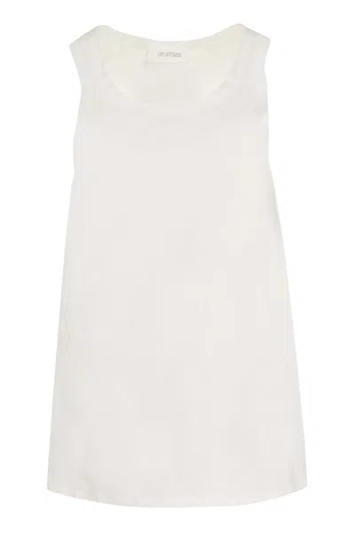 Max Mara White Supremo Top In Bianco