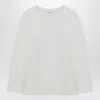Max Mara White Sweatshirt In Silk Blend In White