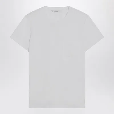 Max Mara White T Shirt In Cotton In Yellow
