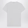 Max Mara Women 'papaia' White Crewneck T-shirt With Tonal Logo Embroidery On The Front In Cotton Wom In White