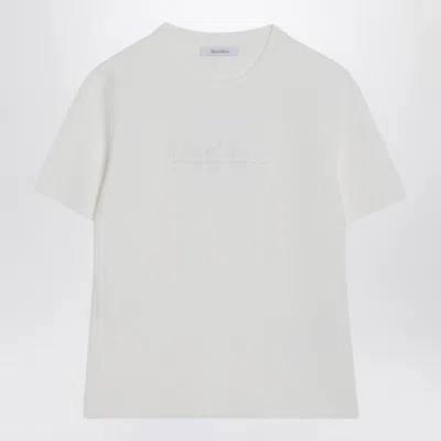 Max Mara White T-shirt In Viscose Crêpe Women