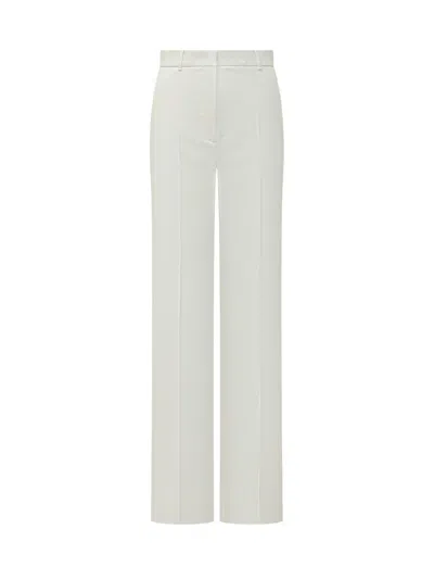 Max Mara White Tailored Flat Front Pants