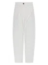 Max Mara White Tapered Flat Front Pants In White
