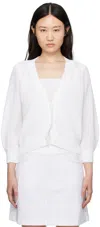 Max Mara White Tenore Cardigan & Tank Top Set In 4 White