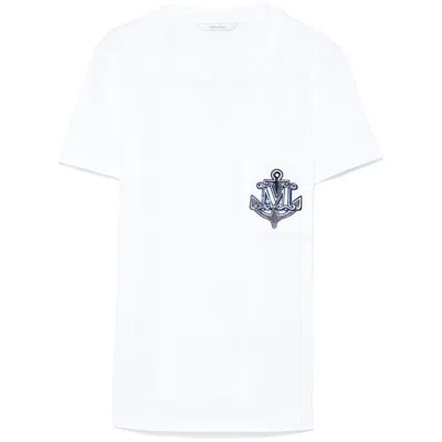 MAX MARA MAX MARA WHITE TOPS - T-SHIRTS & JERSEYS WOMEN