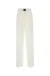 Max Mara White Triacetate Blend Neottia Pant In Bianco
