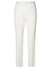 MAX MARA WHITE TRIACETATE BLEND TROUSERS