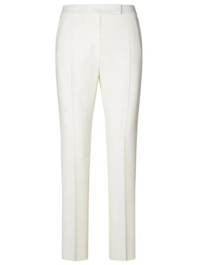 Max Mara White Triacetate Blend Trousers