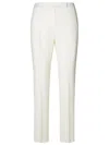 Max Mara Pianoforte Triacetate White Trousers In White