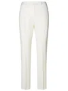 Max Mara Tailored White Trousers With Smooth Finish