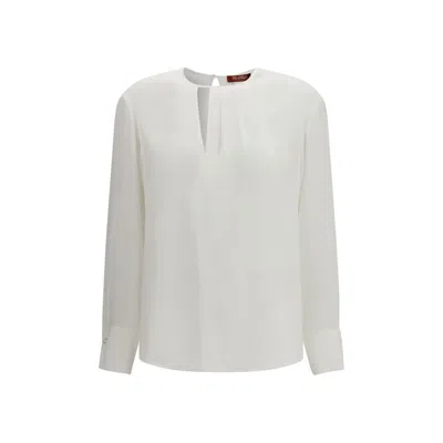 Max Mara Long-sleeve Blouse In White