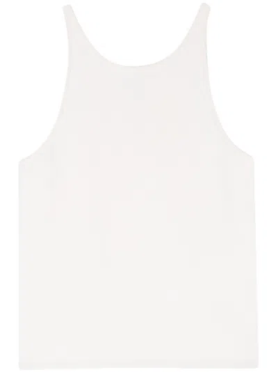 MAX MARA WHITE VANISÉ-KNIT TANK TOP - WOMEN'S - VIRGIN WOOL/SPANDEX/ELASTANE/POLYAMIDE