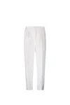 Max Mara White Pegno Jersey Cigarette Trousers In White