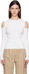Max Mara Vik Cold Shoulder Sweater In White