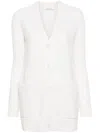 Max Mara Wool And Cashmere Blend Cardigan In White