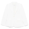 Max Mara Tailored Jacket With Notched Lapels And Rear Vents In White