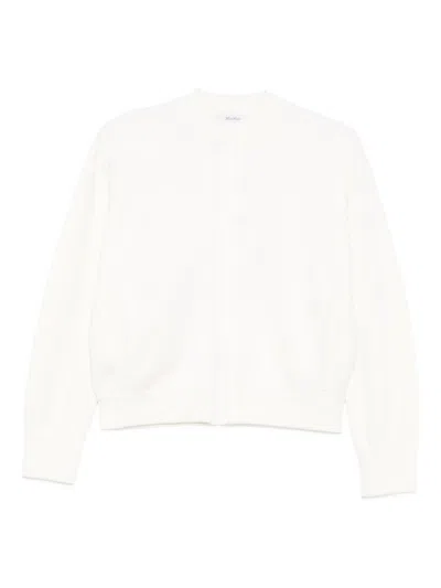Max Mara White Virgin Wool Round Sweater
