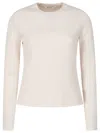 Max Mara Long-sleeved Fitted Top Clothing In White