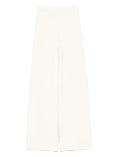 Max Mara White Wide-leg Trousers