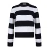 Max Mara White Wool Cashmere Sweaters In Black