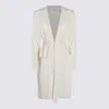 Max Mara White Wool Giusto Knitwear In Gray