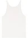 Max Mara Knitted Wool Scoop Neck Sleeveless Top In White