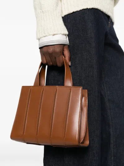 Max Mara Whitney Leather Tote Bag In Brown