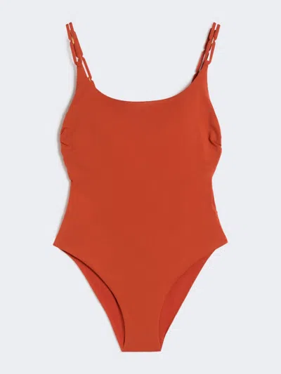 Max Mara Wholeolympionic Woman Coral Costume In White