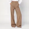 Max Mara Wide Beige Wool Trousers