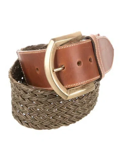 Pre-owned Max Mara Wide Belt In Brown