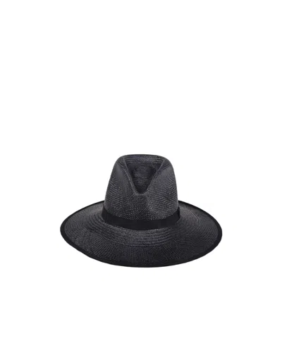 Max Mara Ribbon Detail Hat In Black