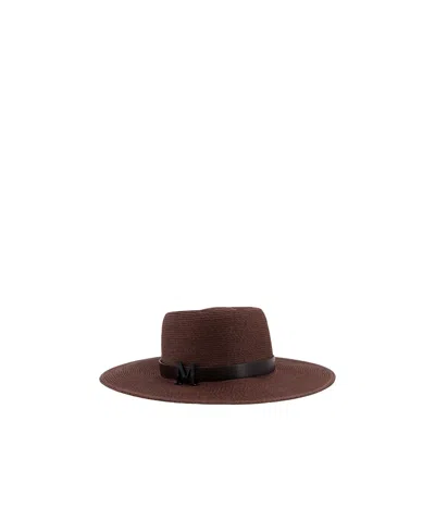Max Mara Wide-brimmed Hat In Brown