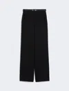 Max Mara Wide Cady Trousers In Black