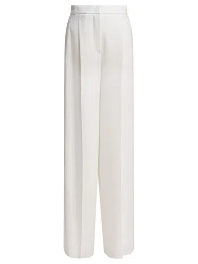 Max Mara Wide Cady Trousers In White